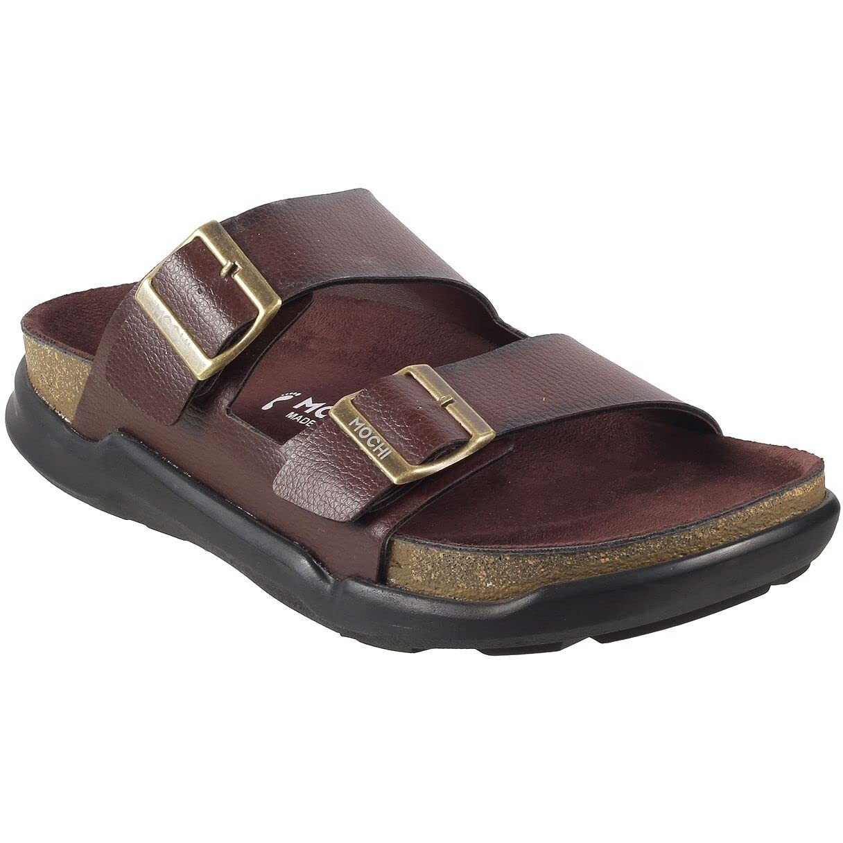 Mochi Mens Leather Brown Slippers (Size (9 UK (43 EU))