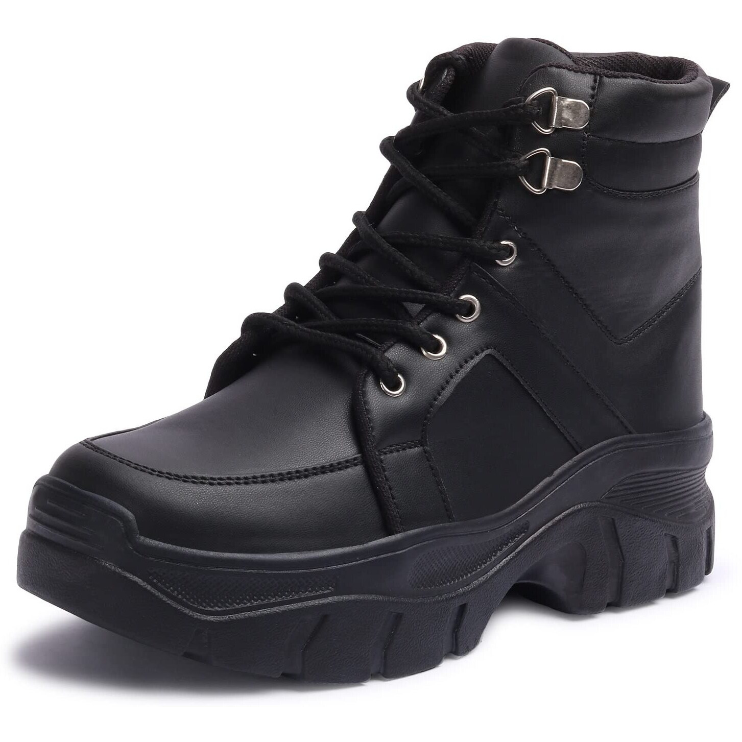 Vendoz Women Black Ankle Length Casual Boots - 39 EU
