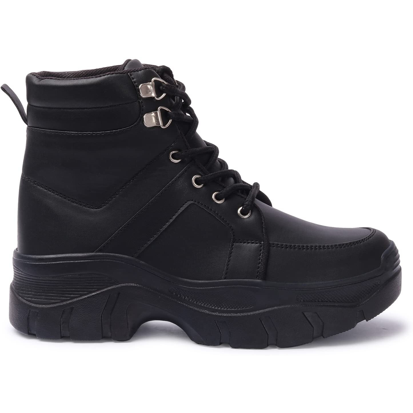 Vendoz Women Black Ankle Length Casual Boots - 39 EU