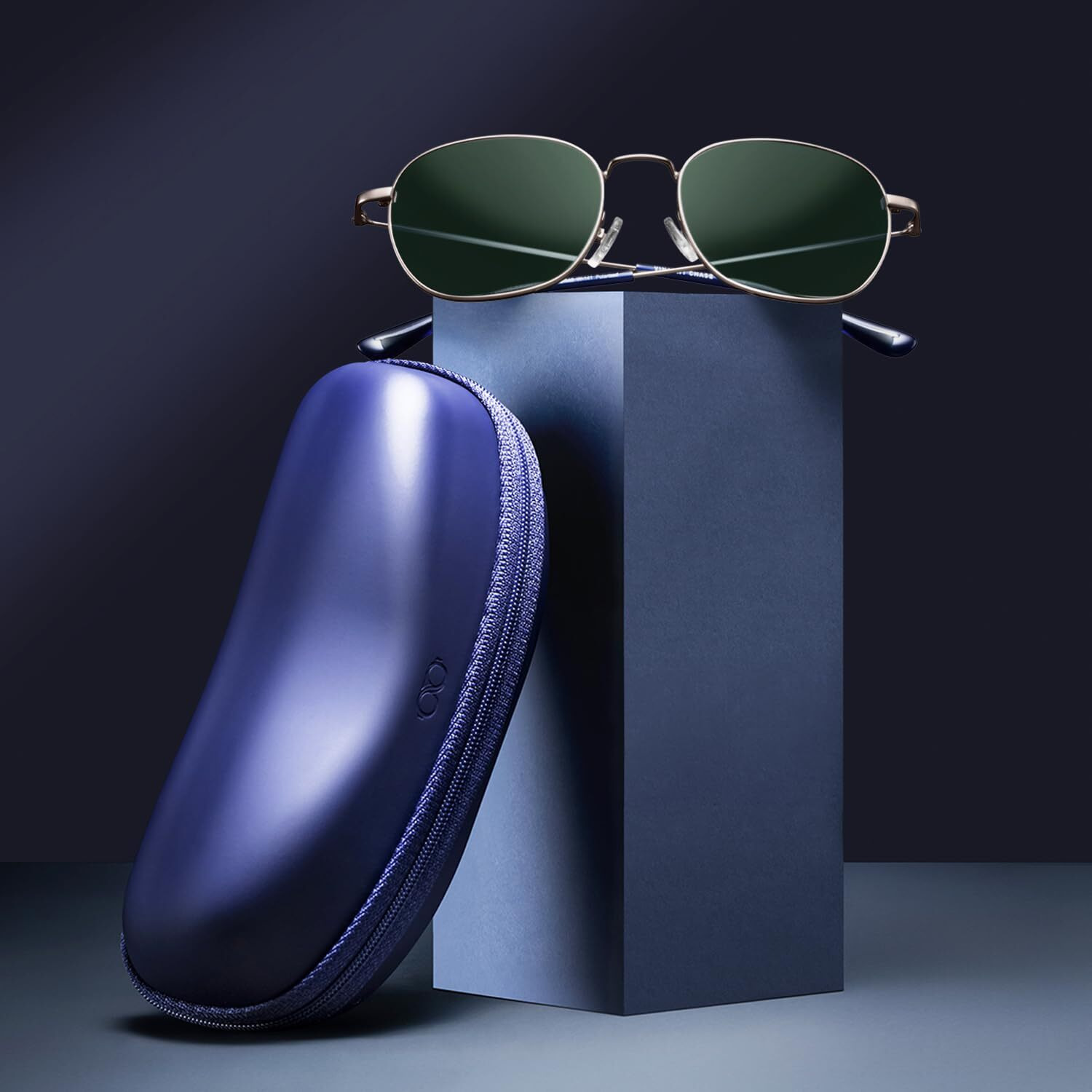 VINCENT CHASE EYEWEAR By Lenskart | Full Rim Round | Polarized and 100% UV Protected Sunglasses | Men & Women | Large | VC S13132 Grey Frame/Green Lens - Pack of 1