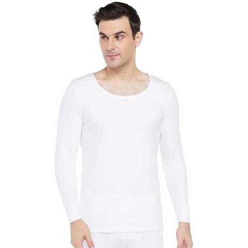 Amazon Brand - Symbol Men's Full Sleeve Thermal Top | Winter Wear | Body Warmer Vest (SYM-M-A24-THV-2000_White_XL)