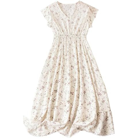 TOPLOT Dresses for Women|One Piece Dress for Women|Western Dress for Women (Dress-5185-Off White-S)