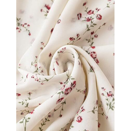 TOPLOT Dresses for Women|One Piece Dress for Women|Western Dress for Women (Dress-5185-Off White-S)
