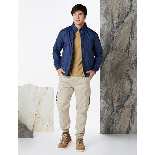 Amazon Brand - Symbol Men's Solid Reversible Regular Fit Lightweight Jacket (AW23-SY-JK-112_Navy / Maroon_XL)