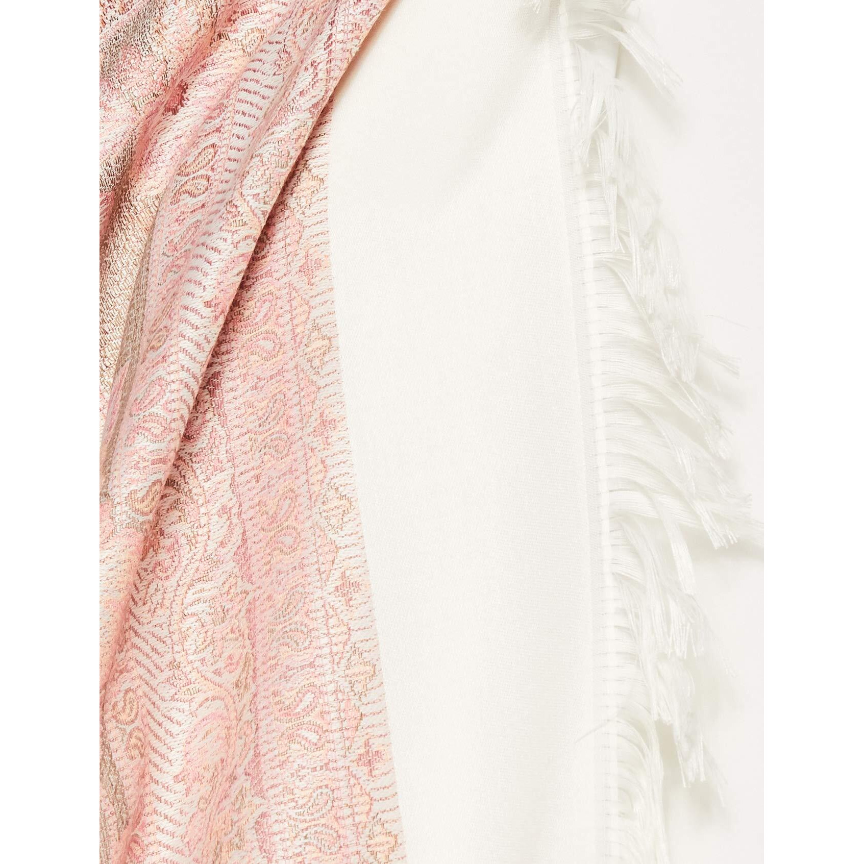 Weavers Villa Women's Pashmina Wool Woven Soft Shawls, Wraps (White), 100cm X 200cm