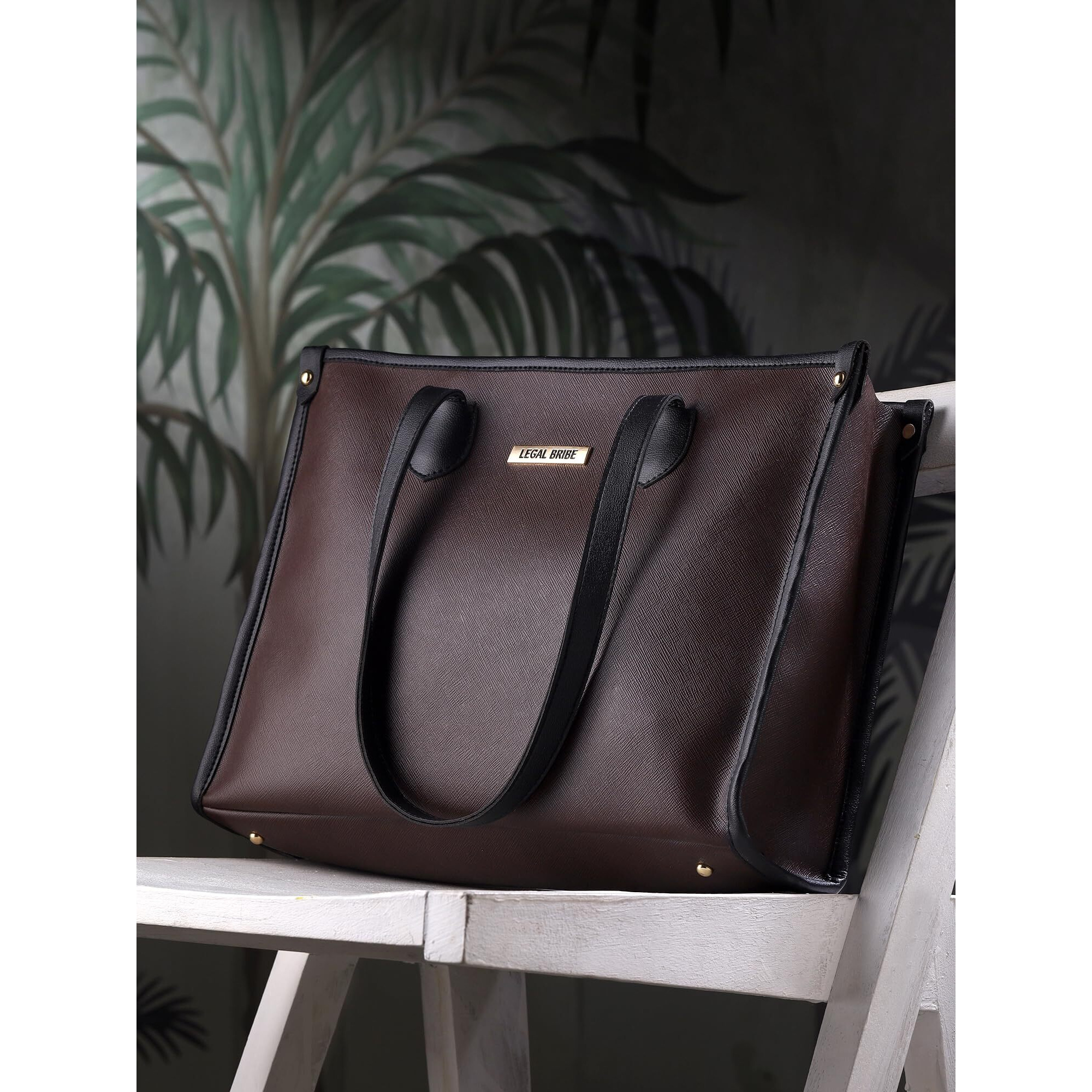 LEGAL BRIBE Textured Tote bag (Brown)