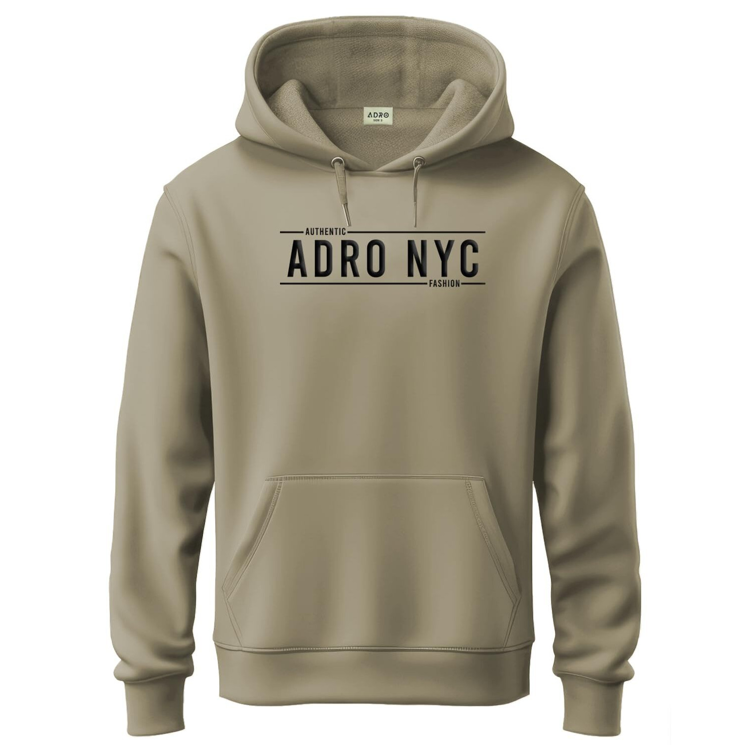 ADRO Hoodies for Men | Printed Hoodie for Men | Cotton Hoodie | Mens Hoodies | Sweatshirt for Men | Hooded Hoodie|H24-ADRO-BE-M Beige