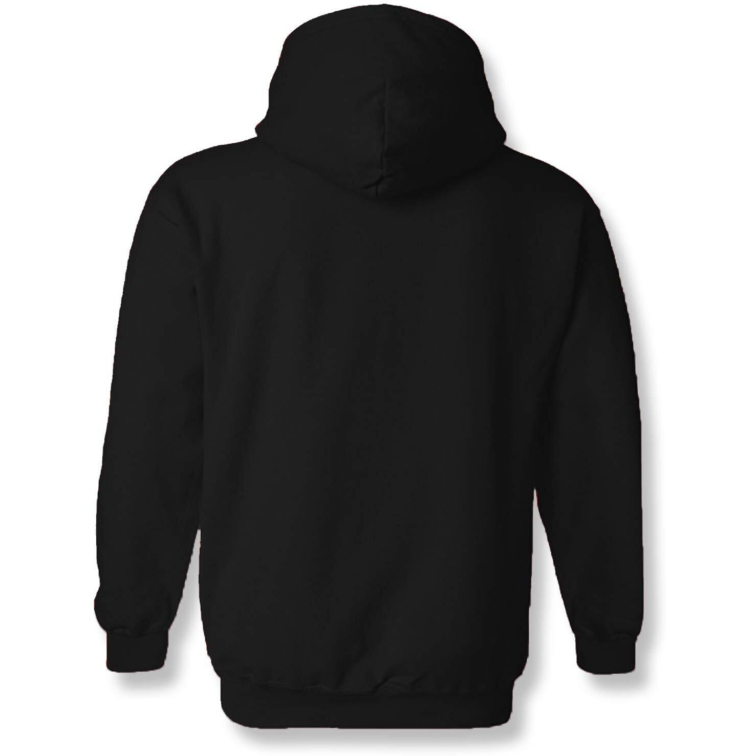 ADRO Men's Cotton Hooded Neck Hoodie/Sweatshirt (H-M-PLN-BL_Black_2XL)