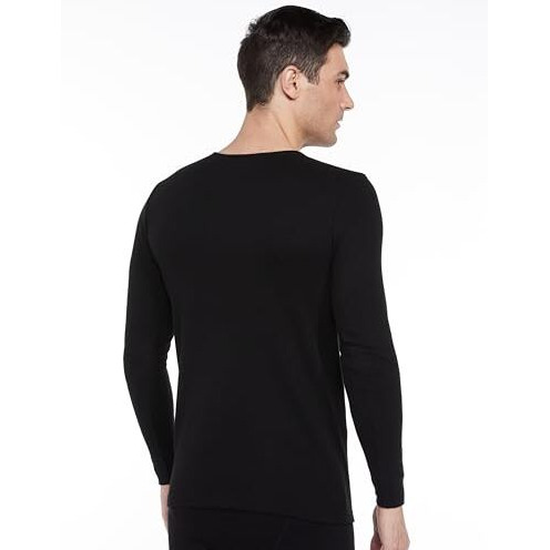 Amazon Brand - Symbol Men's Full Sleeve Thermal Top | Winter Wear | Body Warmer Vest Black L
