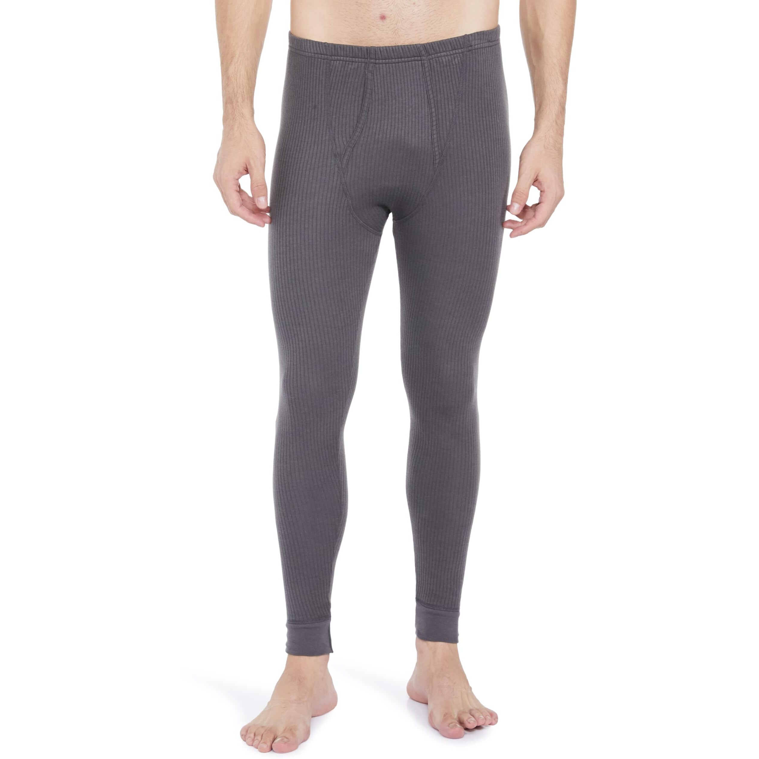 Amazon Brand - Symbol Men's Thermal Set (Top & Bottom) | Full Sleeve | Winter Wear | Body Warmer Set Dark Grey M