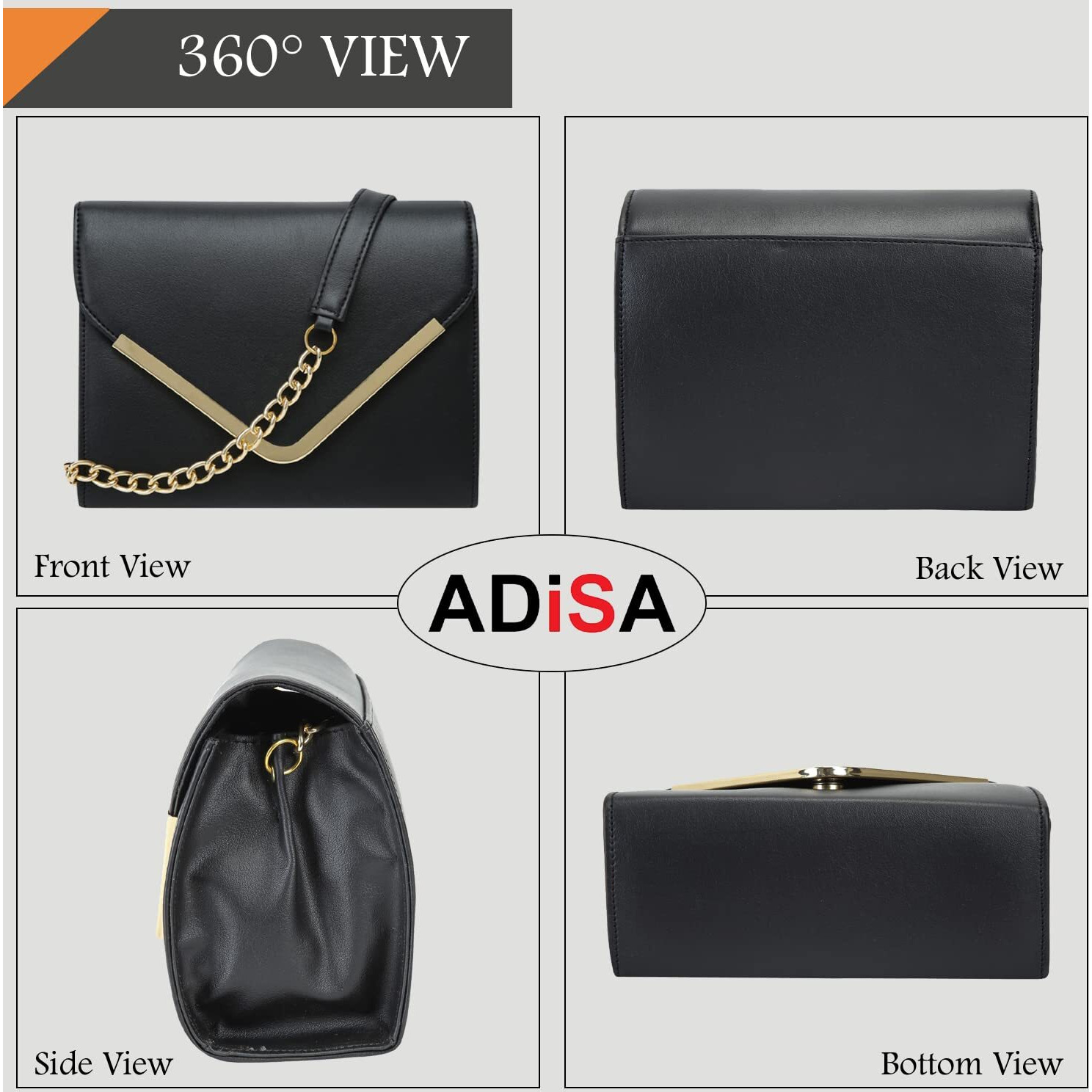 ADISA Women's Sling Bag (Black)