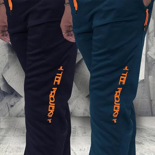 Pinkmint Men Combo Track Pant with Lycra Elastic Jogger Suitable for Active Wear, Jogger Yoga Wear, Sports (Pack of 2)