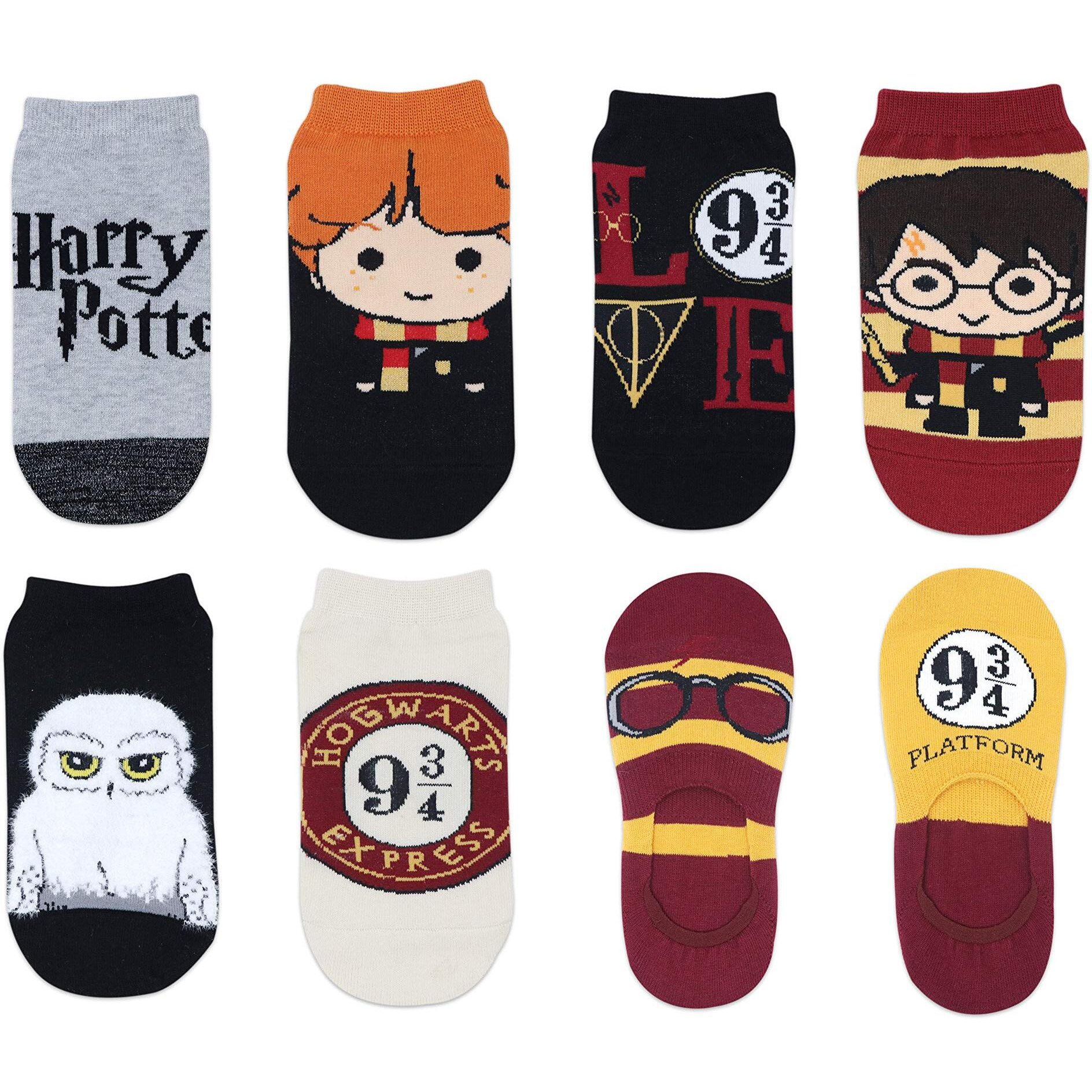 BALENZIA x Harry Potter Women Cotton Lowcut Socks with Gift Box (8 Pair Pack)