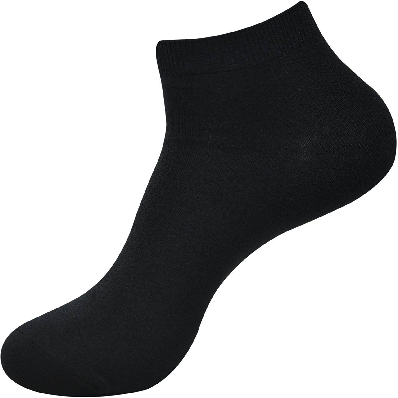 BALENZIA Men's Solid Colored Ankle Length Socks (Free Socks) Made with 100% Combed Cotton & Spandex - Combo Pack of 6 - (Black) | Combed Cotton Socks for Men