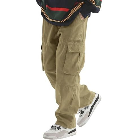Lymio Men Cargo || Men Cargo Pants || Men Cargo Pants Cotton || Cargos for Men (Cargo-50-53) (in, Alpha, M, Khakhi)