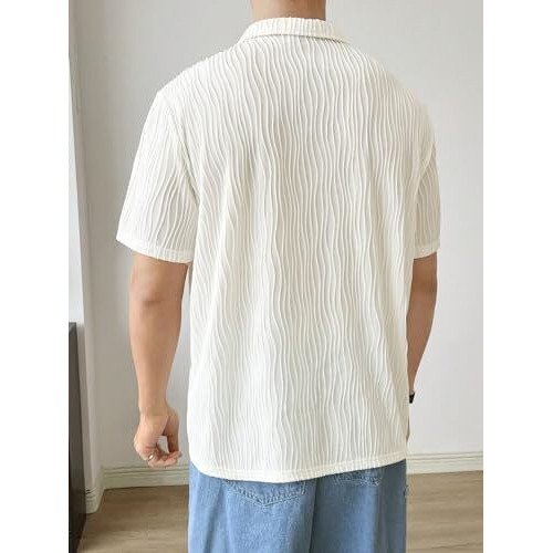 Leriya Fashion t Shirt for Men| White t Shirt for Men| Black Drop Shoulder t-Shirt for Men (Small, White)