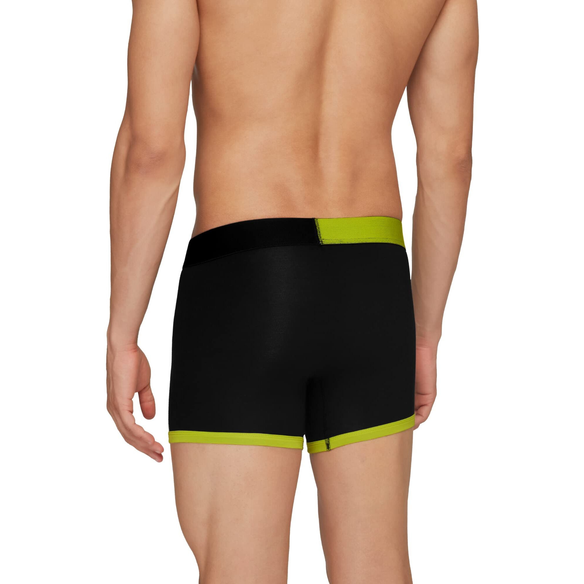 XYXX Men's Underwear Dualist IntelliSoft Antimicrobial Micro Modal Trunk Pack of 3 (Black & Steel Grey  Black Iris & Tango Red  Lime Punch & Black L)