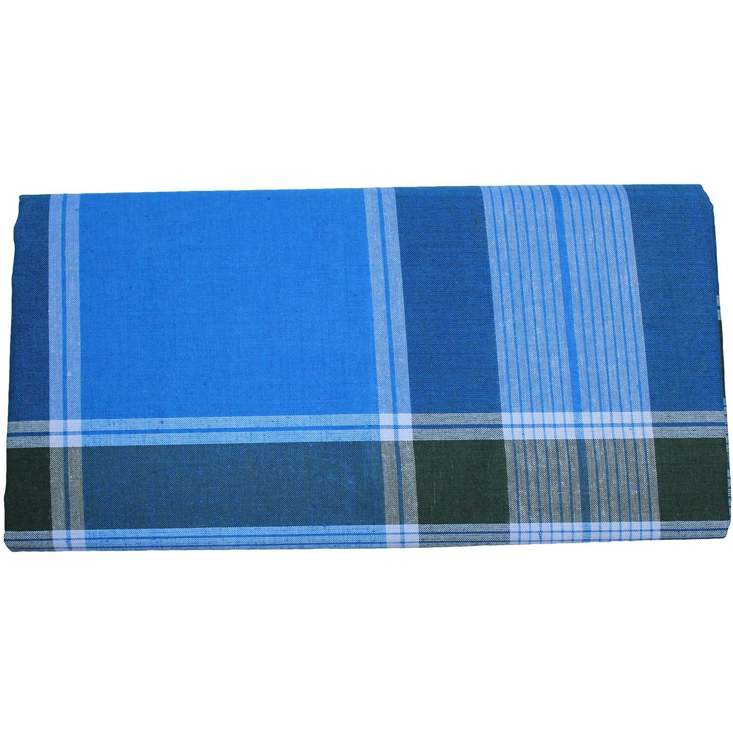 Weavers Villa Men's Mixed Cotton Lungi (Multicolour, 2 Mtrs) -Set of 2