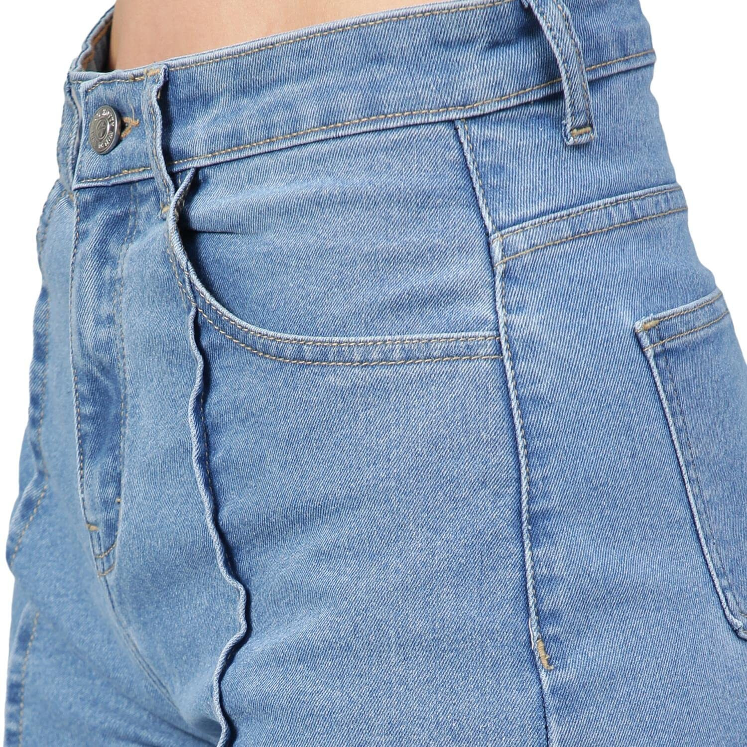 KOTTY Womens High Rise Cotton Lycra Solid Jeans