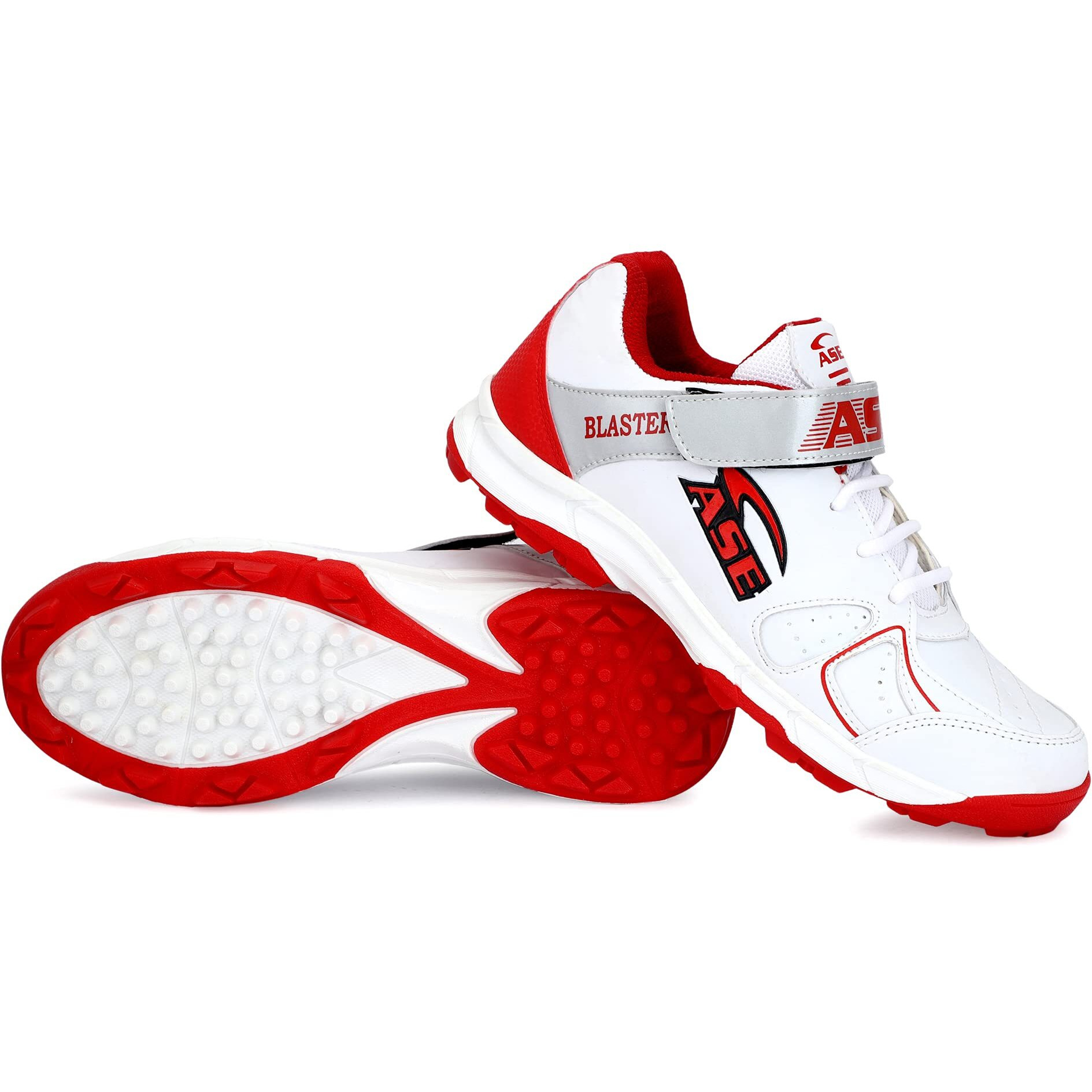 ASE Men's Red Professional Cricket Shoes 9 UK/IND (CRT009_RED_09)