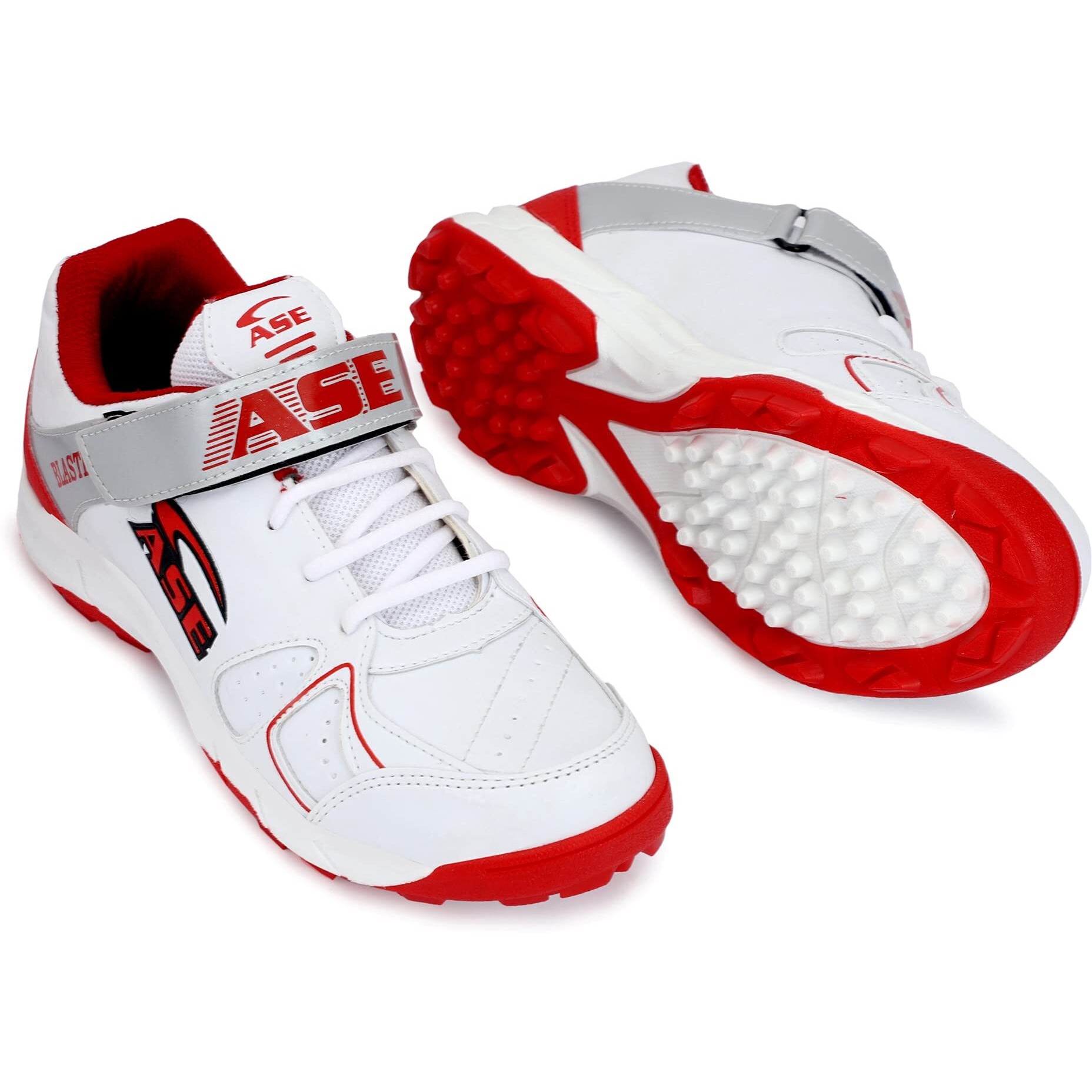 ASE Men's Red Professional Cricket Shoes 9 UK/IND (CRT009_RED_09)