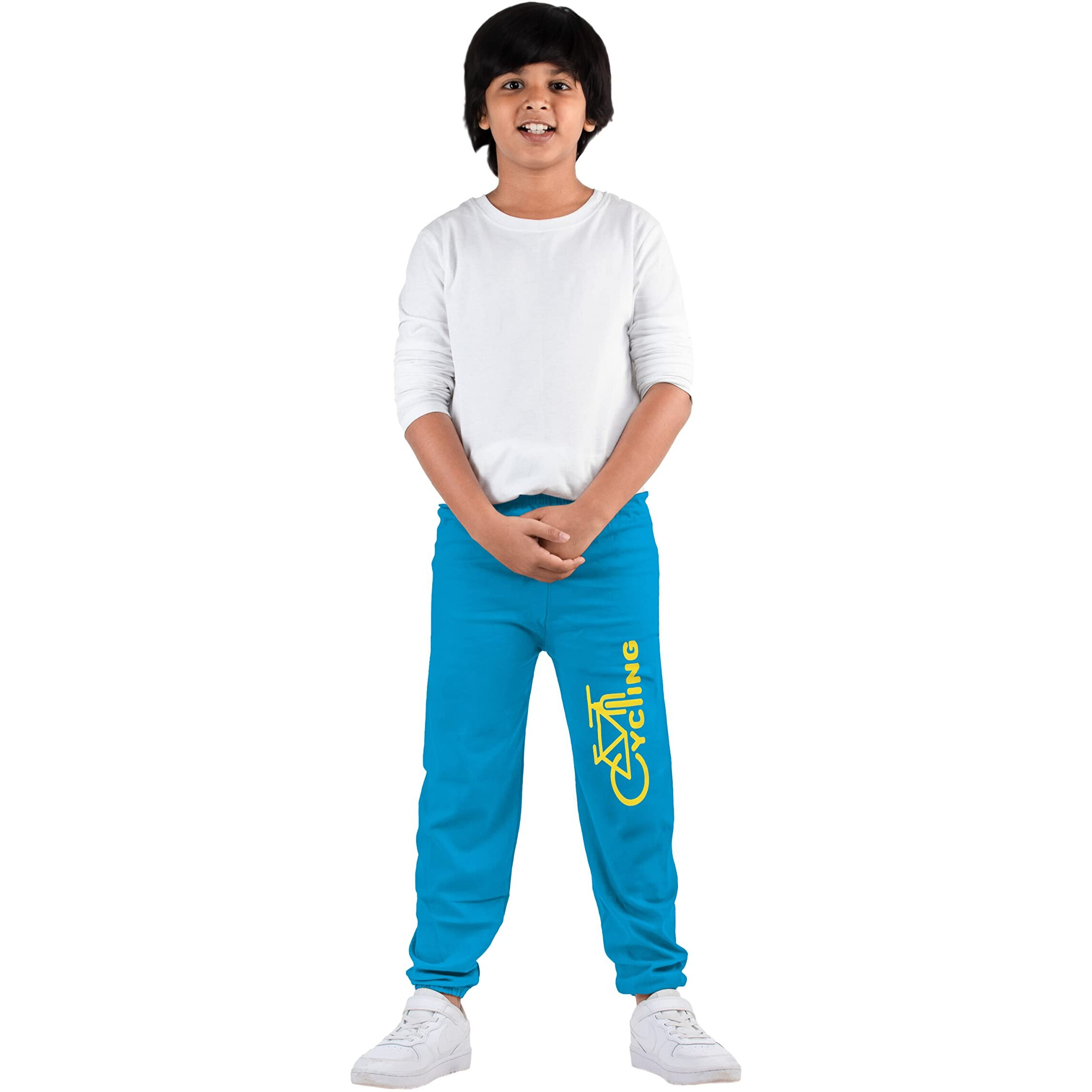 KYDA KIDS Unisex Kids Cotton Printed Loose Fit Track Pants (Pack of 5) (13Years-14Years) Multicolour