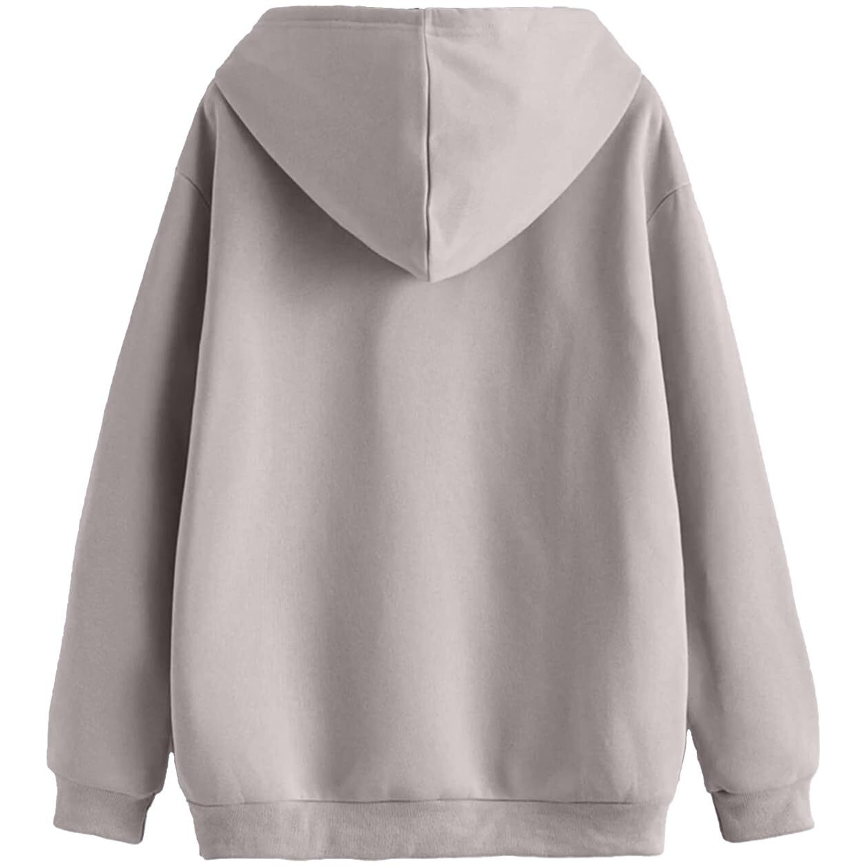 Veirdo Cotton Polly Fleece Regular Fit Grey Solid Hoodie for Men (VH0423GYPL54_XL)