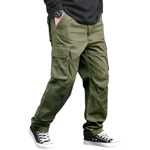 Lymio Men Cargo || Men Cargo Pants || Men Cargo Pants Cotton || Cargos for Men (Cargo-46-49) (in, Alpha, S, Green)
