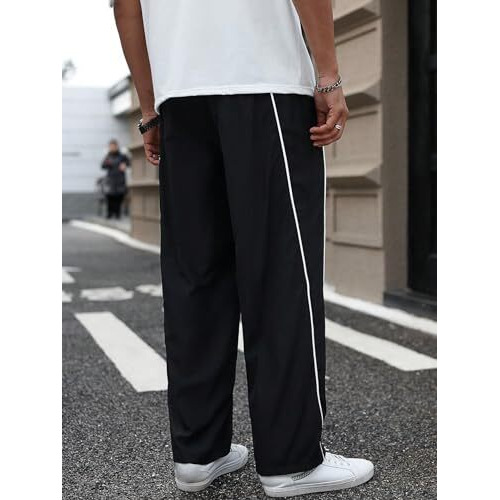 GRECIILOOKS Regular Trouser Loose Fit | Sports for Men Stylish Track Pant (GL-TP-1045_Black_L)