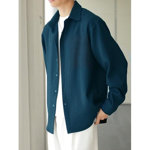 GRECIILOOKS Mens Casual Polycotton Regular Fit Shirt (Teal, XX-Large)