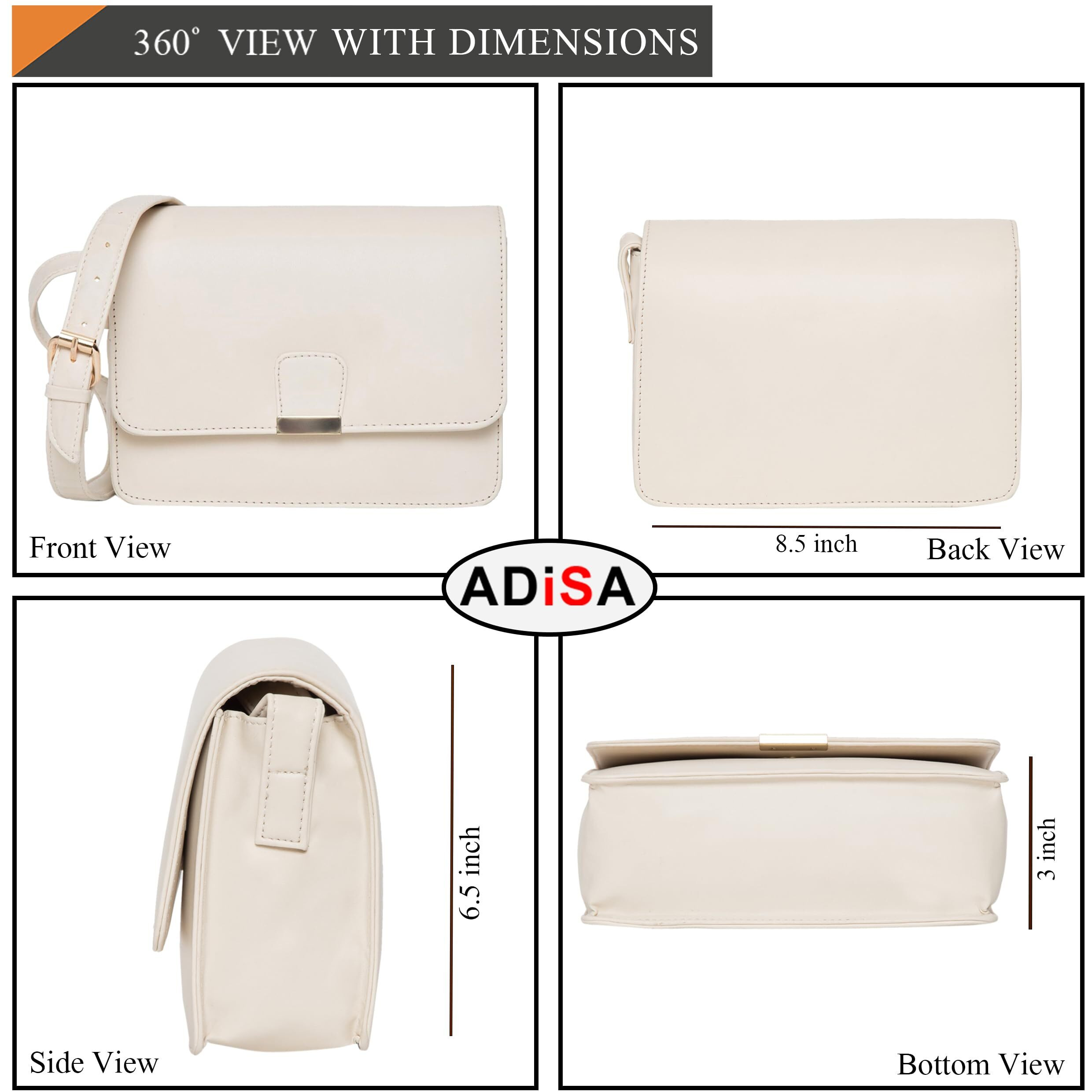 ADISA Women's Sling Bag (Off White)