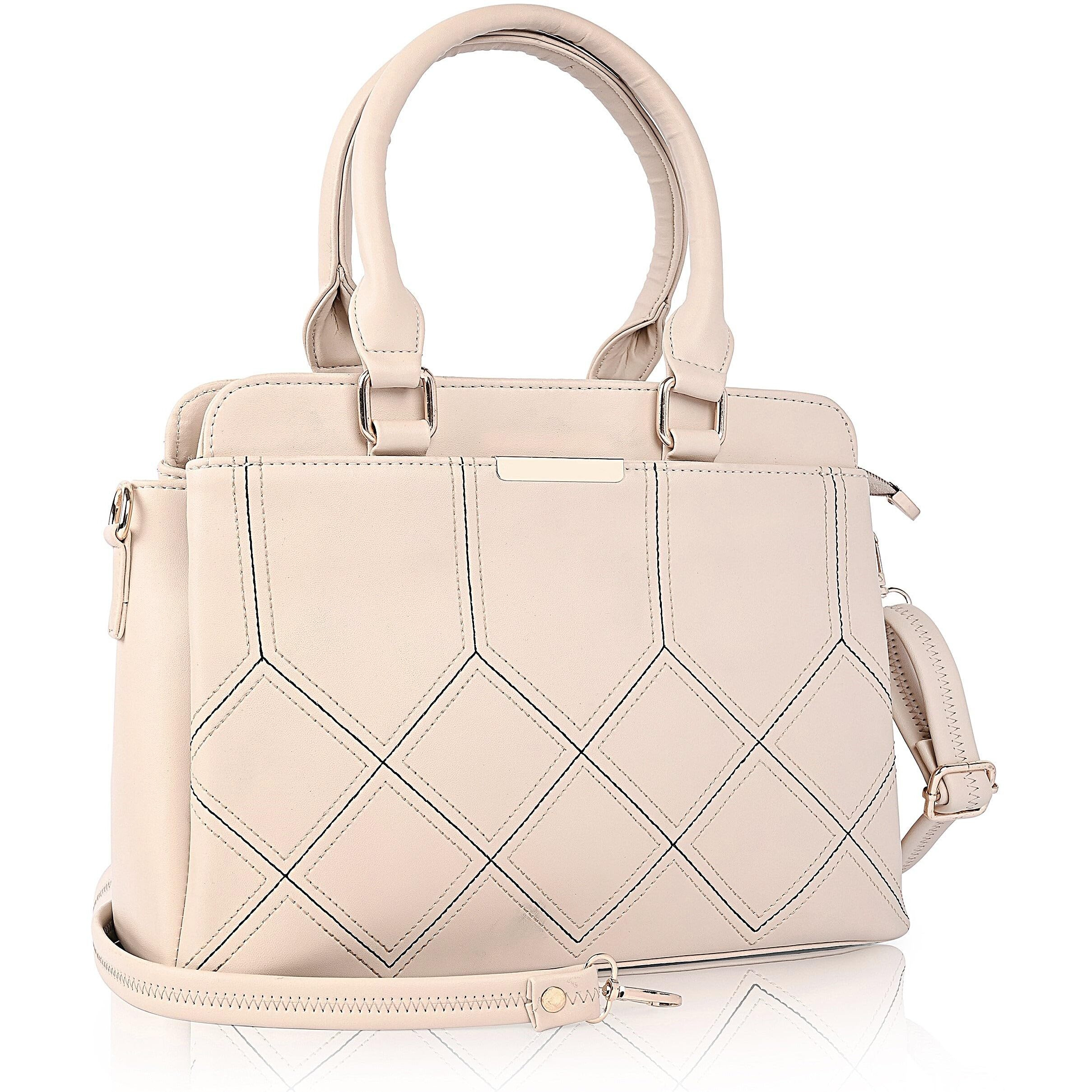 ADISA embroidered handbag shoulder bag for women and girls with detachable sling belt (AD4080-CRE)
