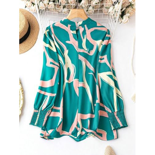 Leriya Fashion Tops for Women | Long Tops for Women | Formal Tops for Women | Office wear Tops for Women (XX-Large, Green)