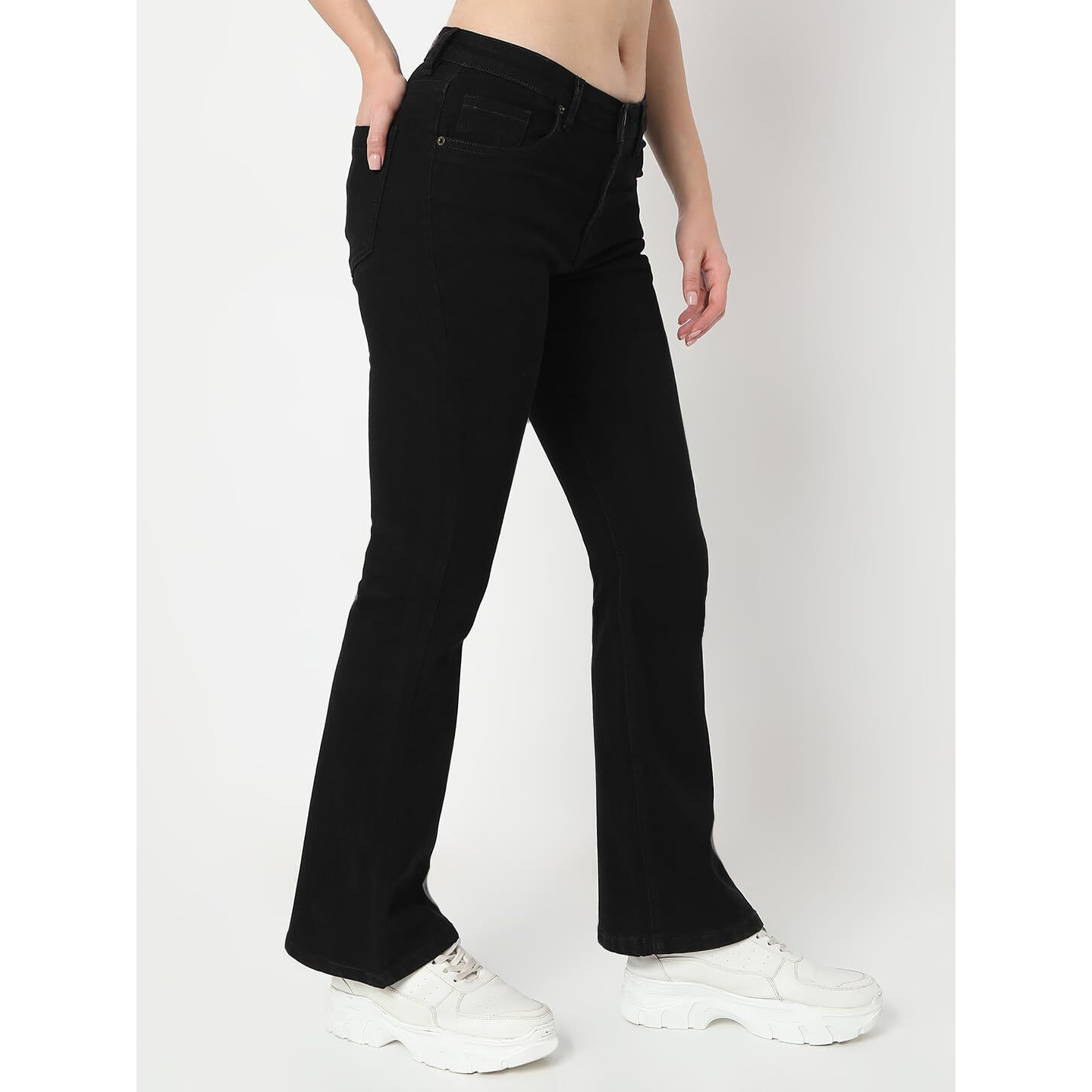 AKA CHIC Boot Cut Women Jeans (AKCB 1430_Black_30) BootCut