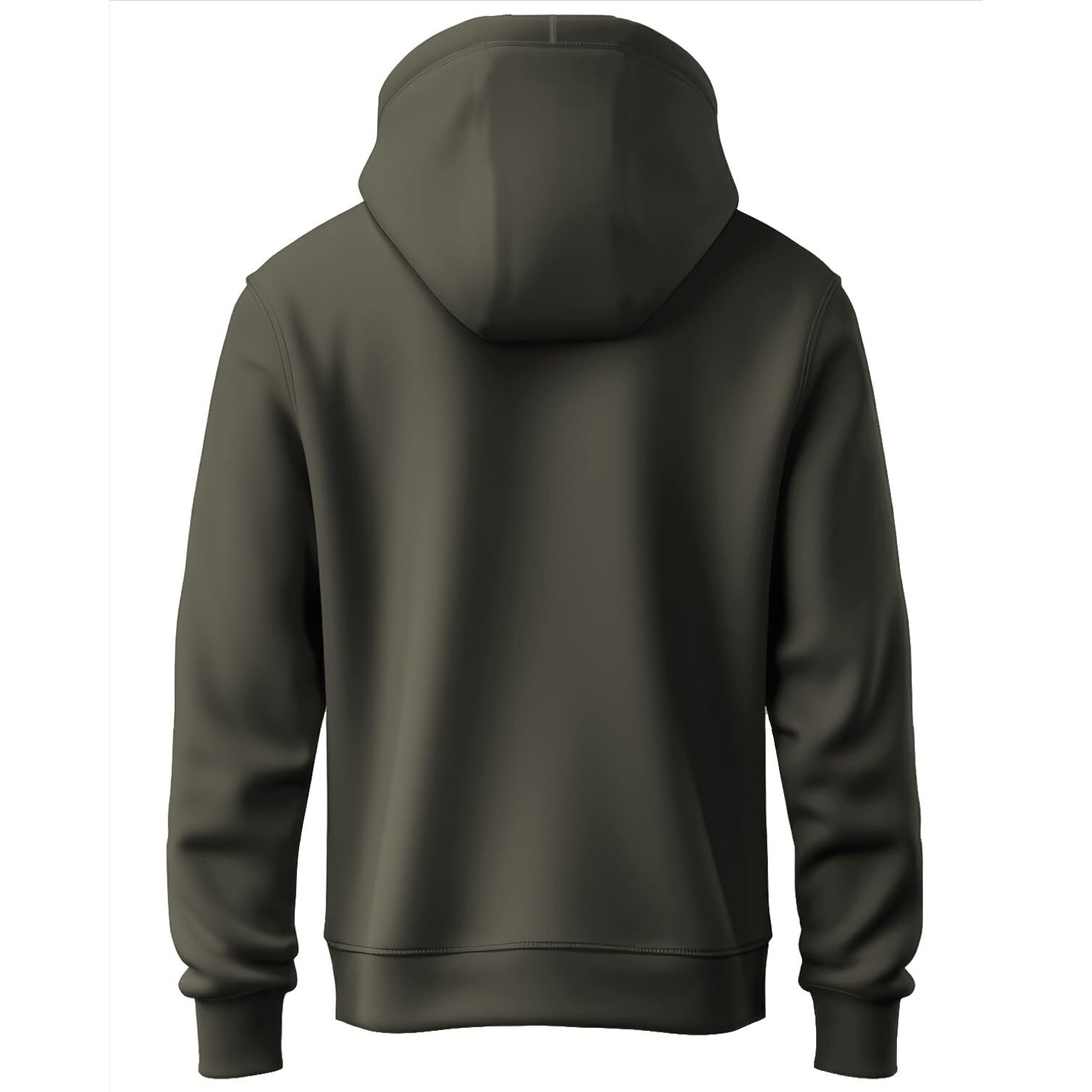 ADRO Men's Cotton Neck Hooded Sweatshirt (H21-M-BYO-OL_Olive_L)