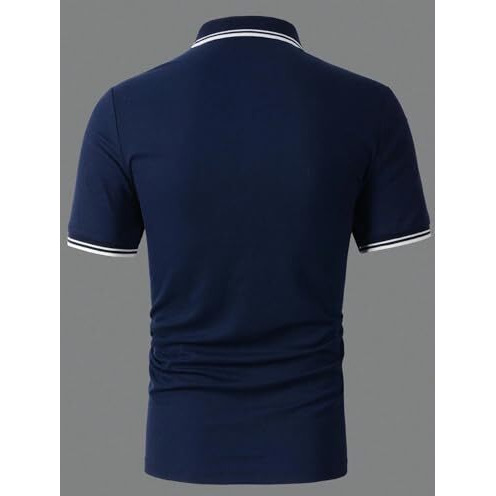 Lymio Men T-Shirt || T-Shirt for Men || Plain T Shirt || T-Shirt (Polo-18-21) (2XL, Blue)