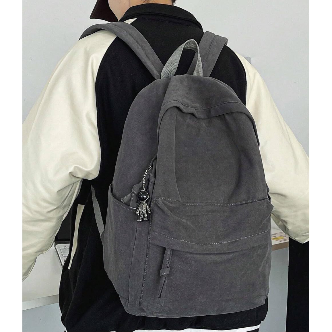 Glowic Unisex's Backpack for Men Women Boys Girls/Office School College Teens & Students (WBAG-92) (Grey)
