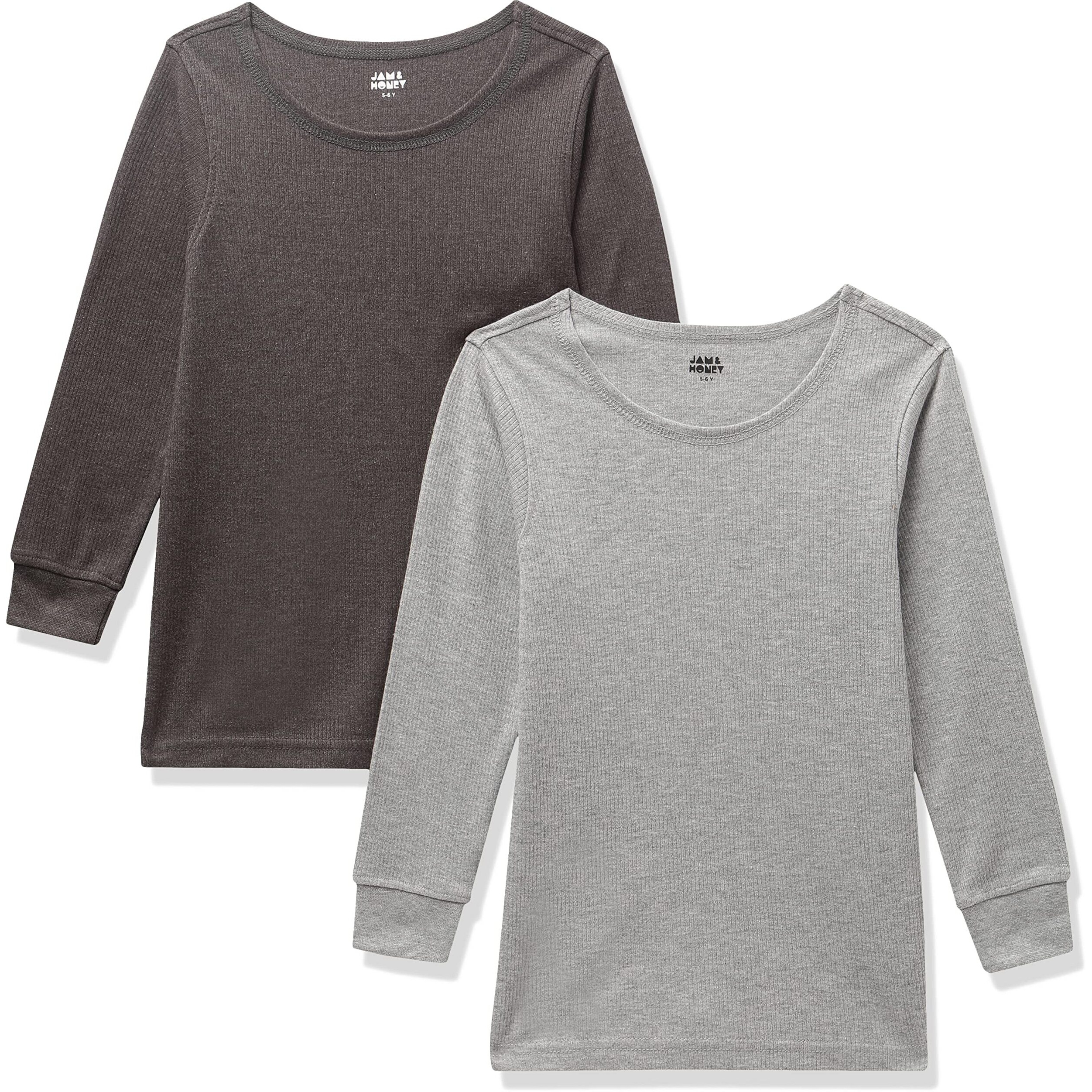 Amazon Brand - Jam & Honey Unisex-Child Kids Thermal Shirts (JH-AW21-THTOP_Multi 2_11 Years-12 Years)