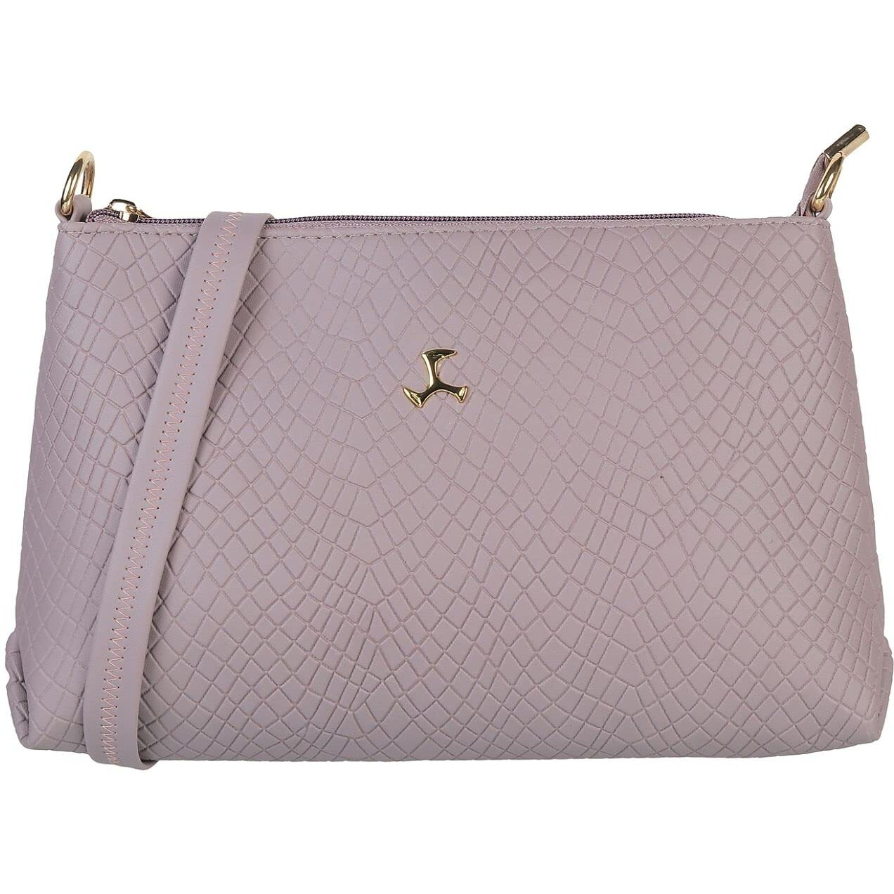 Mochi Womens Synthetic Purple Zip Top Sling (One Size)
