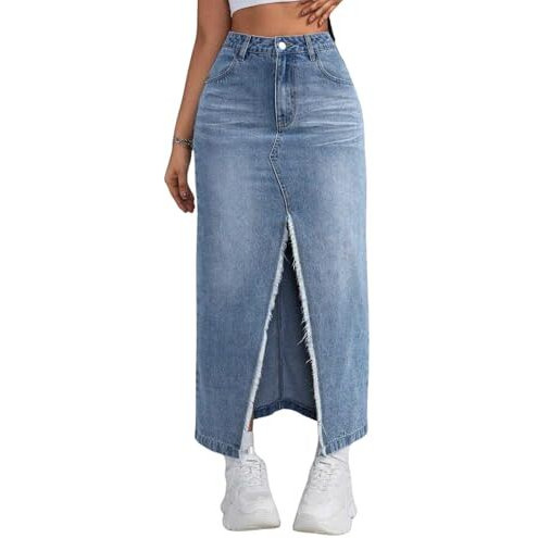 GRECIILOOKS Denim Western Skirt