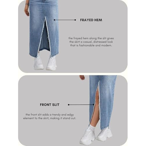 GRECIILOOKS Denim Western Skirt