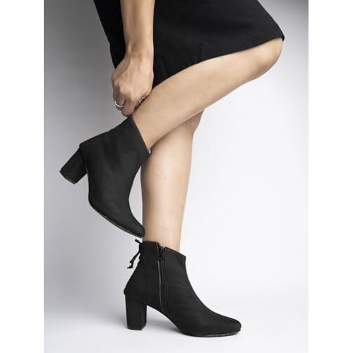 Shoetopia girls BT-2021 Black Ankle Boot - 5 UK (Girls-BT-2021-Black)