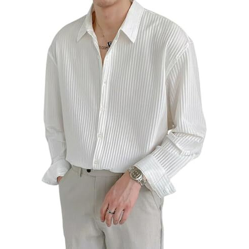 GRECIILOOKS Popcorn Regular Fit Formal Shirt for Men (Gl-Ms-6155-2Xl-White)