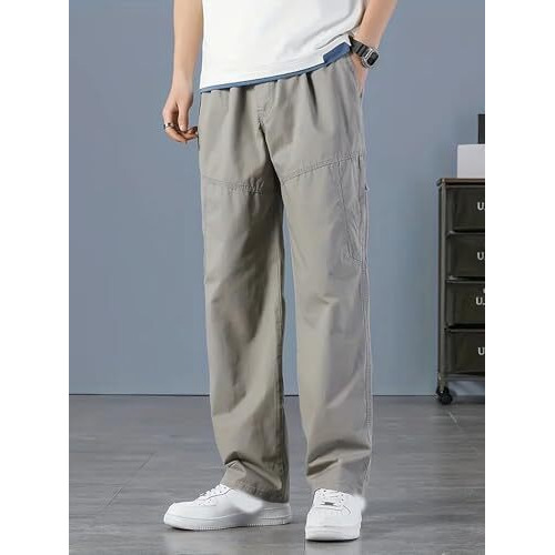 Lymio Men Cargo || Men Cargo Pants || Men Cargo Pants Cotton || Cargos for Men (Cargo-62-65) (in, Alpha, L, Grey)