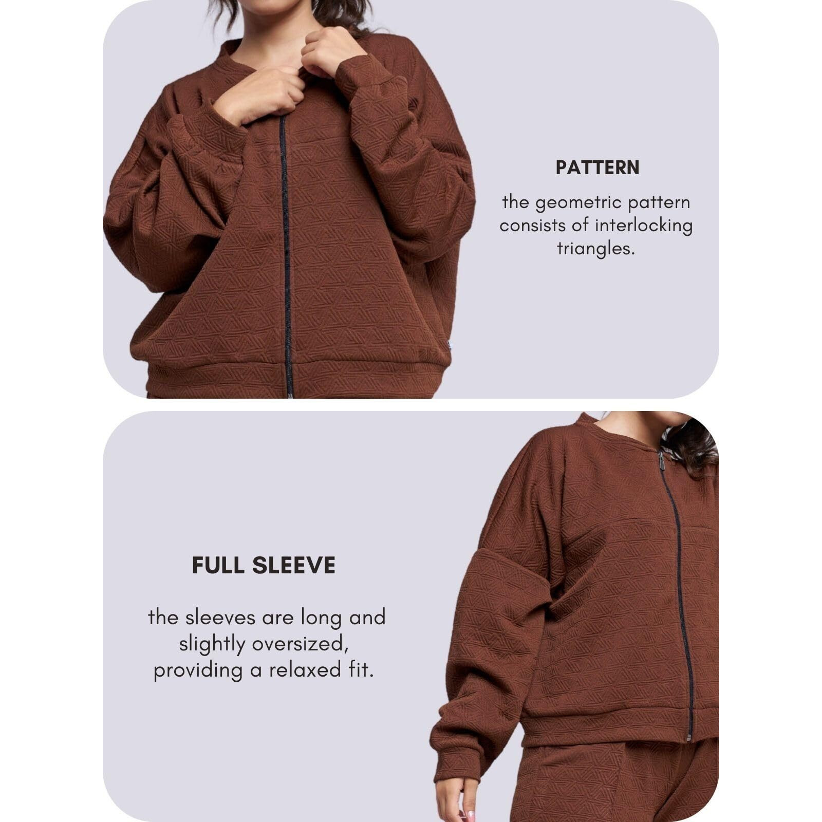 GRECIILOOKS Cotton Regular Woolen Co Ord Hoodie Set for Women Winter Wear | Full Sleeve (GL-W2070&TR1038_Brown