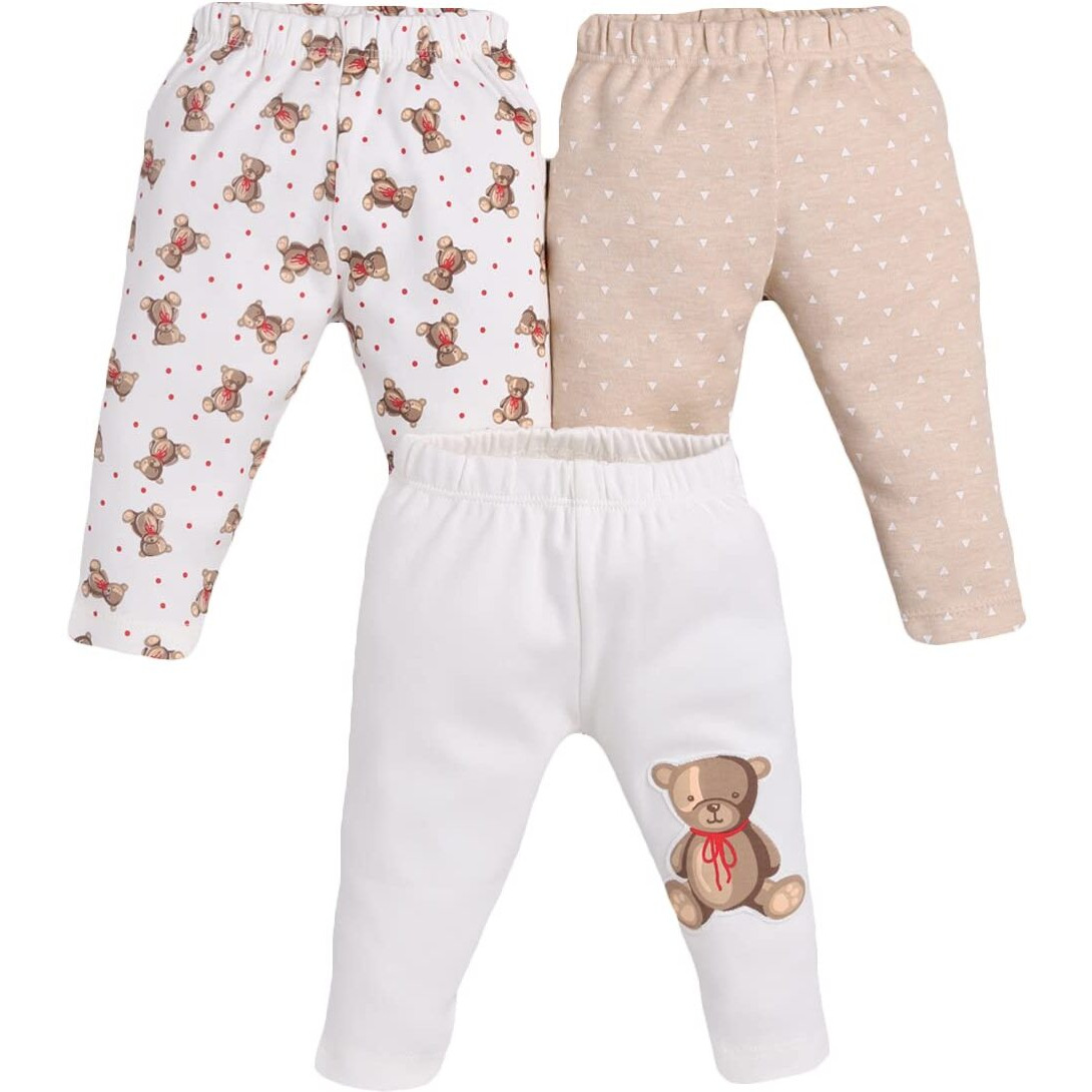 BABY GO Comfortable Set of 3 Pyjamas for Babies (3-6M, BEIGE1)