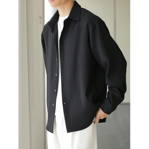 GRECIILOOKS Mens Casual Polycotton Regular Fit Shirt (Black, X-Large)