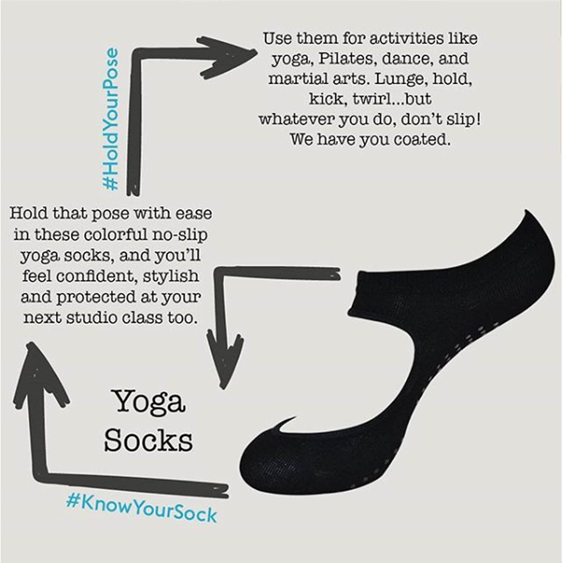 BALENZIA Anti Bacterial Anti-Skid Yoga Socks for Women| PilatesBalletBarefoot Workout Sock (Pack of 3)