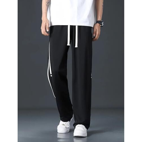 Lymio Track Pant for Men || Track Pants || Plain Track Pant (TP-34-Black-M)
