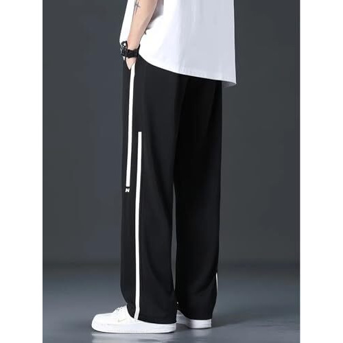 Lymio Track Pant for Men || Track Pants || Plain Track Pant (TP-34-Black-M)